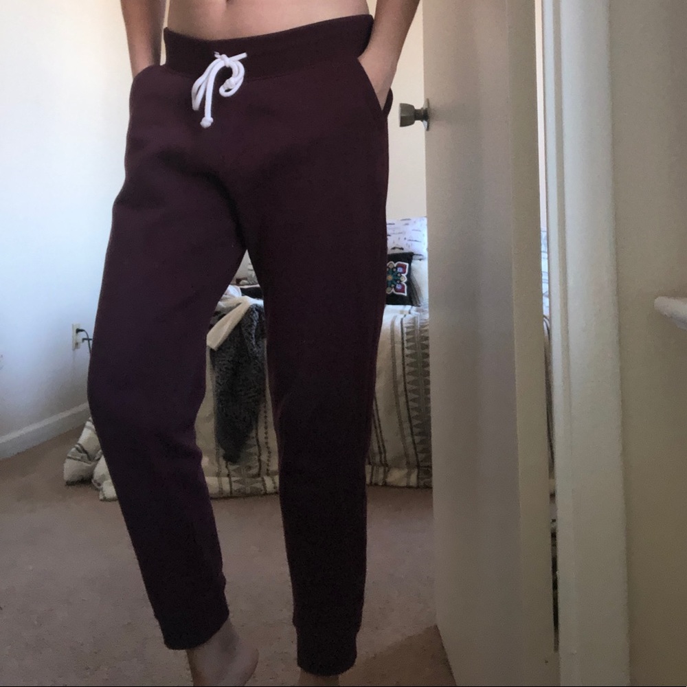 Maroon sweatpants